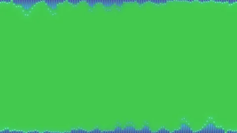 Audio Spectrum Green Screen Widescreen Overlay Stock-Footage 344765610