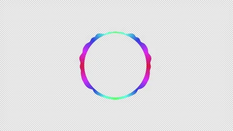 Audio spectrum looping for song preview. transparent audio waves equalizer Video stock 260085146