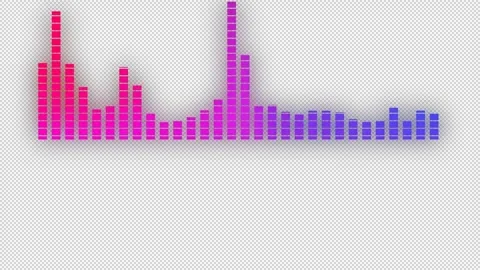 Audio Spectrum or visualize animation Stock Footage 294684394