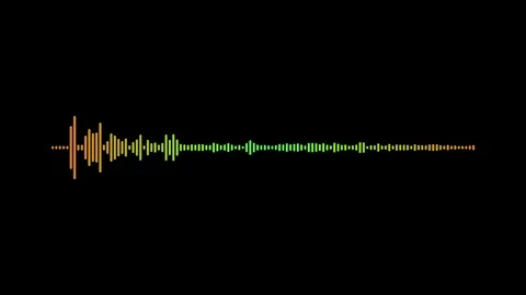 Audio spectrum simulation on black background Stock Footage 104714152