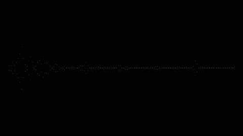 Audio spectrum simulation on black background Stock Footage 183392719