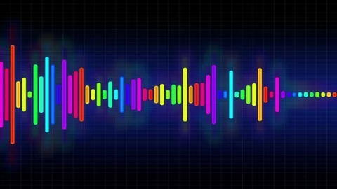 Audio Spectrum Simulation Stock Footage 94825107