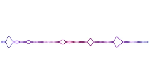 Audio spectrum simulation on white background Stock Footage 133390624