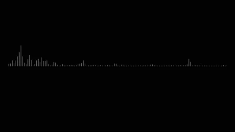 Audio spectrum simulation on white background Stock Footage 183392738