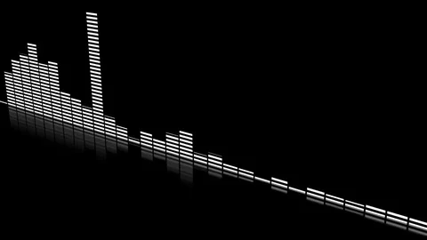 Audio Spectrum visualiser background VJ modern stylish look with reflection Stock-Footage 74268630