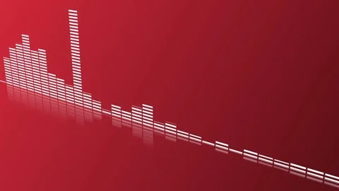 Audio Spectrum visualiser background VJ modern stylish look with reflection  RED Stock Footage 74268710