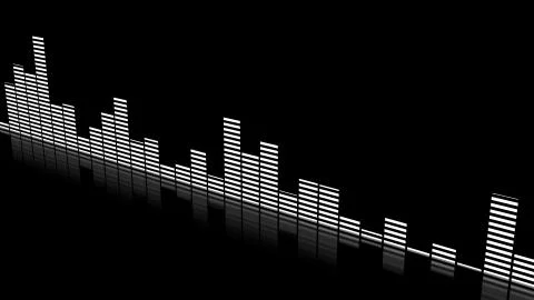 Audio Spectrum visualiser background VJ modern stylish look with reflection Illustration