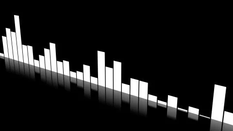 Audio Spectrum visualiser background VJ modern stylish look with reflection Illustrazione stock