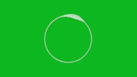 Audio Spectrum Visualization on Green Background Stock Footage 231253633