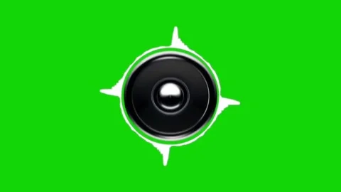 Audio spectrum visualizer pulse animation on green screen Video stock 314890124