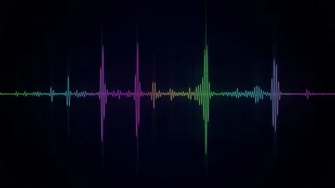 Audio Spectrum. Visualizer. Soundwave ef | Stock Video