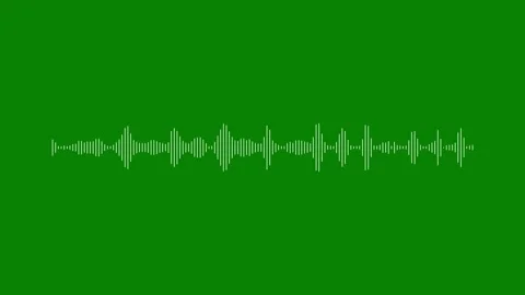 Audio spectrum wave effect, Wave form Audio Isolated on green screen backgrou Stock-Footage 346164237
