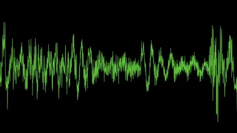 Audio Spectrum Waveform Animation On Black Background Stock Footage 112631285