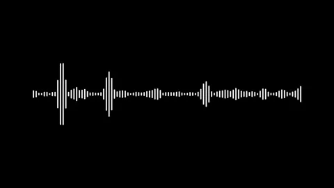 Audio spectrum waveform animation on black background Video stock 311423404