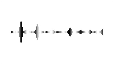 Audio spectrum waveform animation on white background Stock Footage 311423405