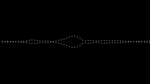 Audio specturm dots white colour on black bg Stock Footage 78969440
