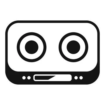 Audio system with double speakers playing music icon Stock Illustration