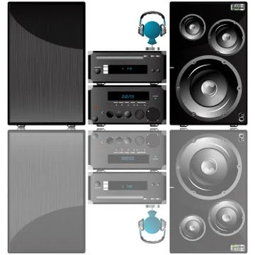 Audio system Stock Illustration