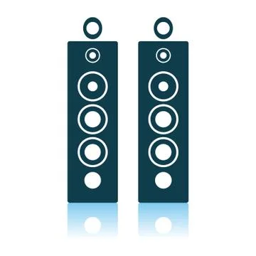 Audio System Speakers Icon Stock Illustration