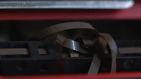 The Audio Tape Got Tangled in the Tape Recorder Stock Footage 87056675