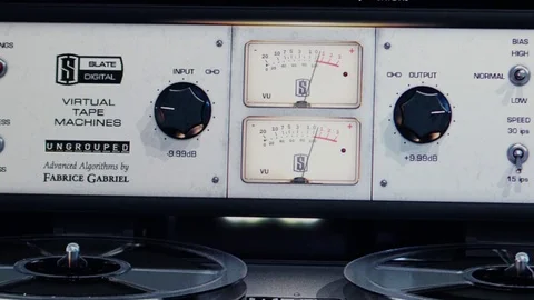 Audio tape machine software plugin computer emulation Stock-Footage 74395933