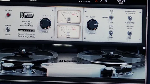 Audio tape machine virtual emulation Stock Footage 74395971