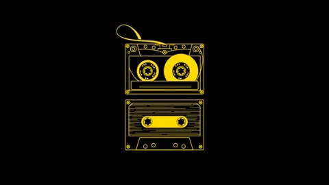 Audio Tape Vector Animated Illustration Stock Footage 325562885