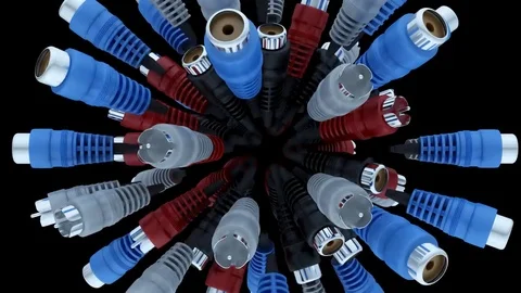 Audio Tech - Seamless VJ Loop Stock-Footage 73414255