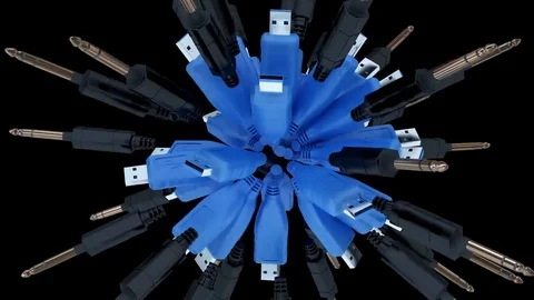 Audio Tech - Seamless VJ Loop Stock-Footage 73414273