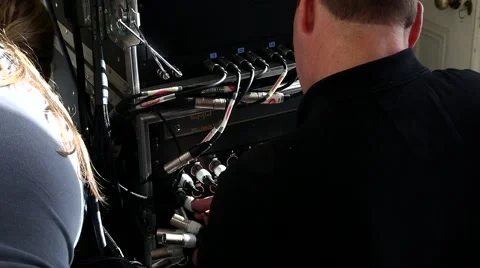 Audio Technician Working Stock-Footage 46258841