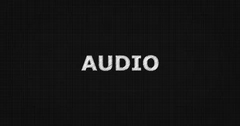 AUDIO text on board Illustrazione stock