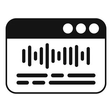 Audio track displaying on computer screen with menu bar Ilustración de archivo