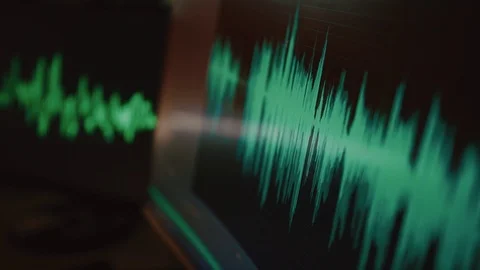 Audio track in the editing program Stock Footage 126987927