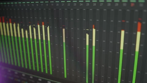Audio track equalizer. Working with sound in the editing program. Creation of Stock Footage 169863653