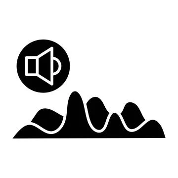 Audio Track Glyph Icon Stock Illustration