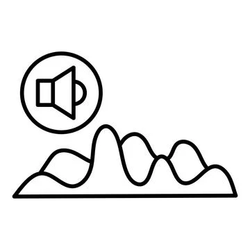 Audio Track Line Icon Stock Illustration