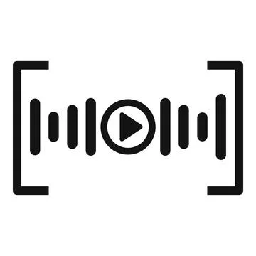 Audio track playing with play button icon showing music playback Stock Illustration