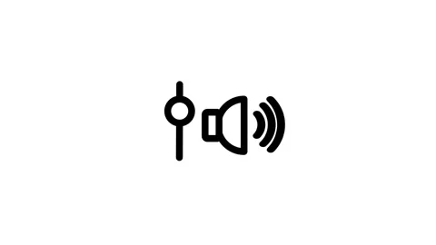 Audio Tuning Fork Speaker Sound Wave Icon Stock Footage 335591734