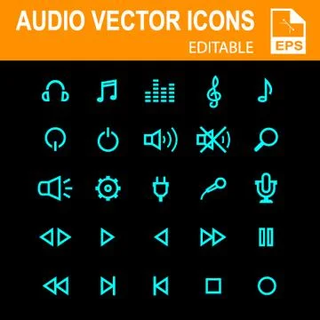 Audio Vector Icons Stock Illustration