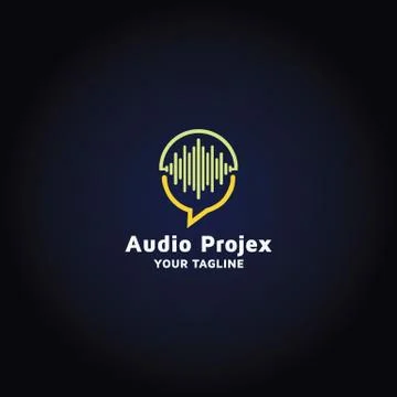 Audio vector logo design template Stock Illustration