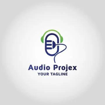 Audio vector modeAudio vector modern logo design templatern logo design templ Stock Illustration