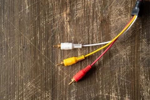 Audio-video analog cable Stock Photos