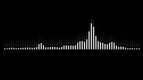 Audio Video Animation Of White Sound Wave Pulsating At Black Background Stock Footage 158018174