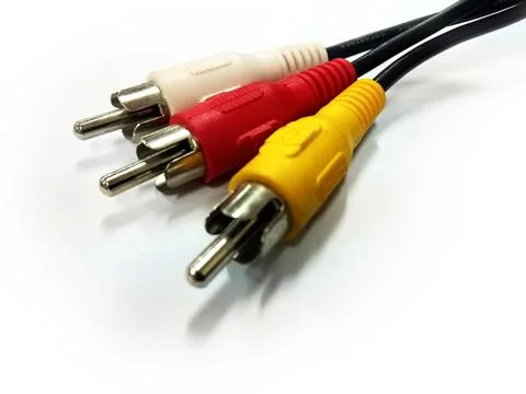 Audio video cable or multimedia cable Stock Photos