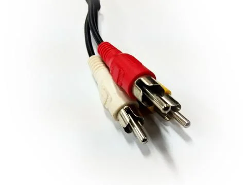 Audio video cable or multimedia cable Stock Photos