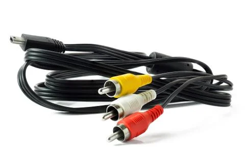 Audio video cable 스톡 사진