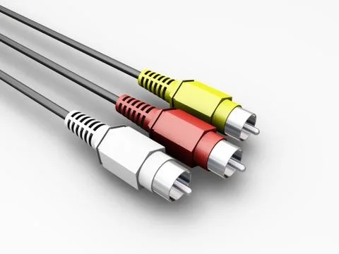 Audio video cables Stock Illustration