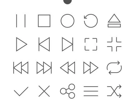 Audio Video Pixel Perfect Well-crafted Vector Thin Line Icons 48x48 Ready for Stock Illustration