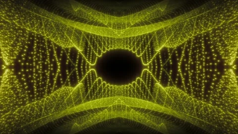 Audio Visual Caleidoscopic Background With Psychedelic Pattern Stock Footage 135593511