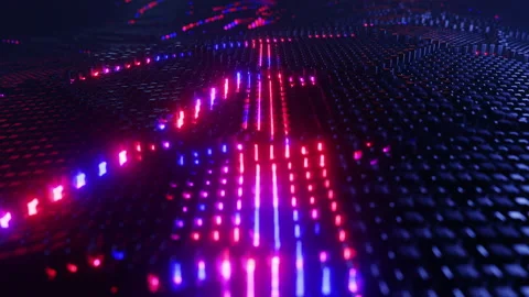 Audio visualization in the form of luminous waves. Infinitely looped animation. 스톡 동영상 170764210
